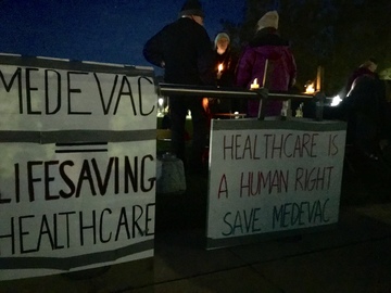 The overnight vigil in Canberra organised by Rural Australians for Refugees