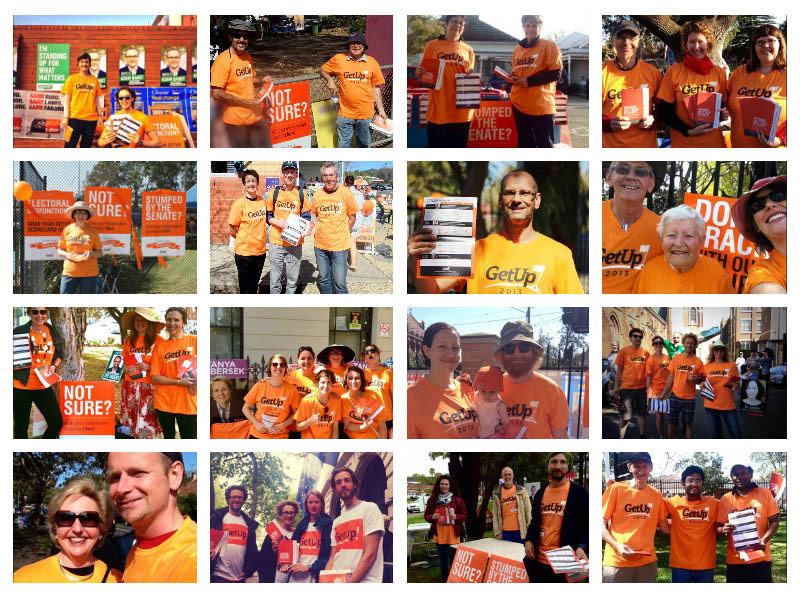 Collage of GetUp members