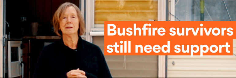 Janet: "Bushfire Survivors Still Need Support" 
