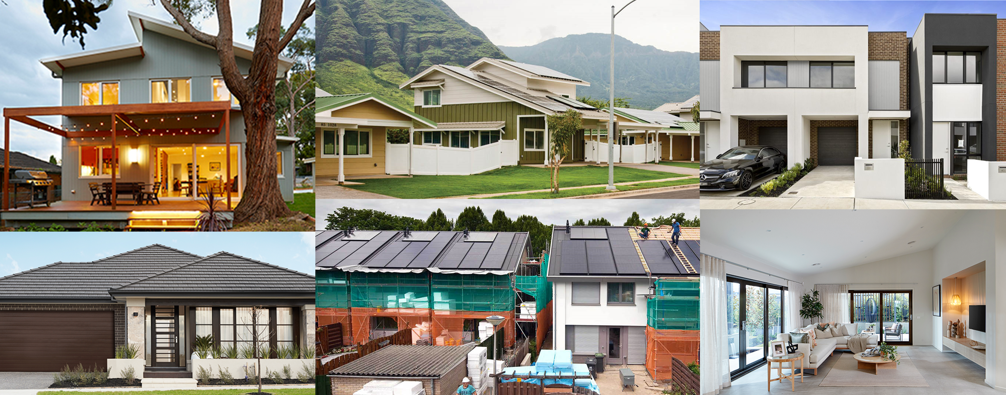 A series of climate-friendly houses.