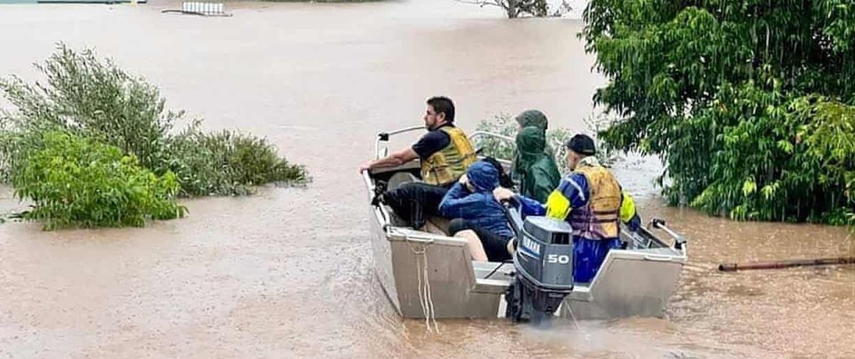 Photo of Aidan Ricketts ferry his neighbours to safety