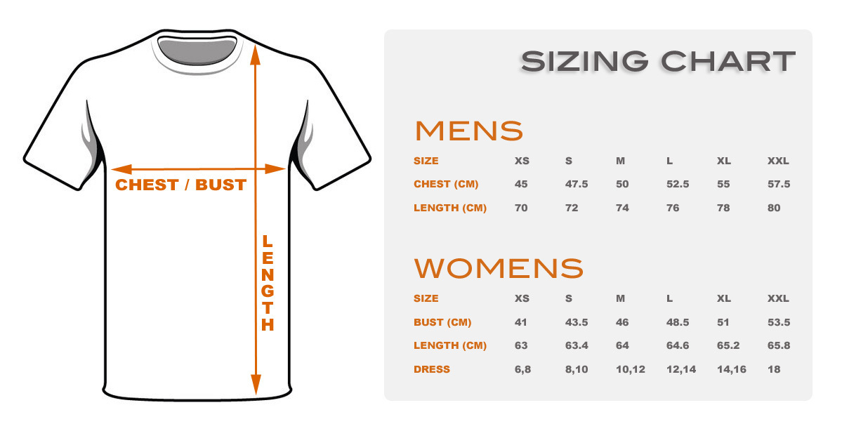 T-shirt size guide